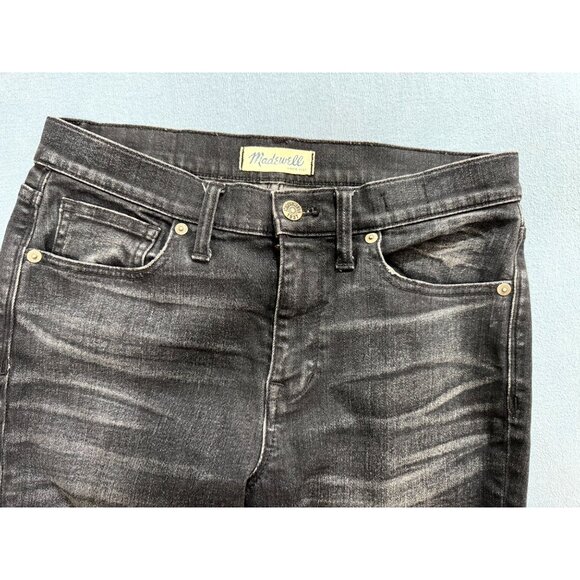 Madewell Women's Vintage 1937 Skinny Jeans High Riser Distressed Black Size 28 - Picture 4 of 11